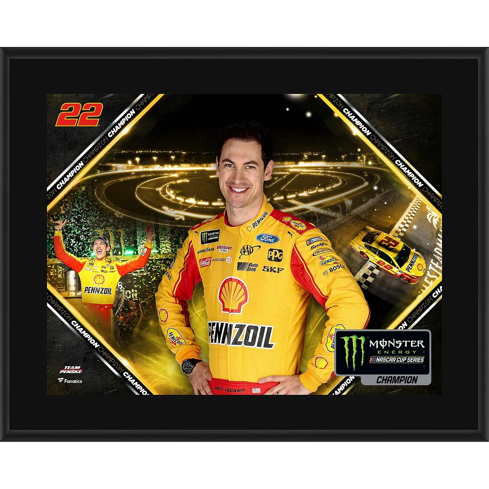 Joey Logano 10.5" x 13" 2018 NASCAR Monster Energy Cup Series Champion Sublimated Plaque
