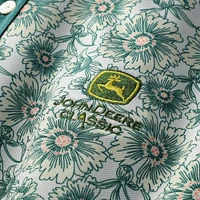 Men's Puma  White John Deere Classic Pique Flower Fields Polo