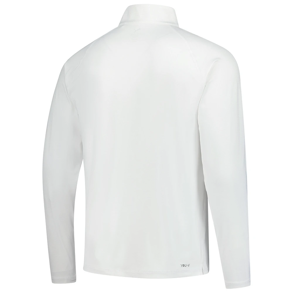 Men's Puma  White John Deere Classic You-V Quarter-Zip Pullover