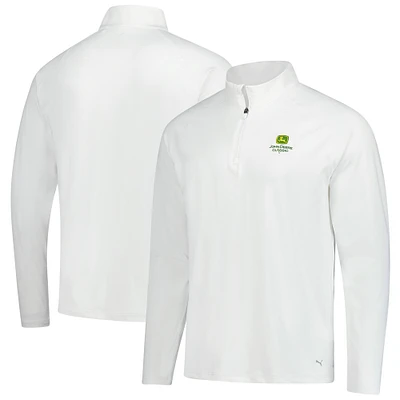 Men's Puma  White John Deere Classic You-V Quarter-Zip Pullover