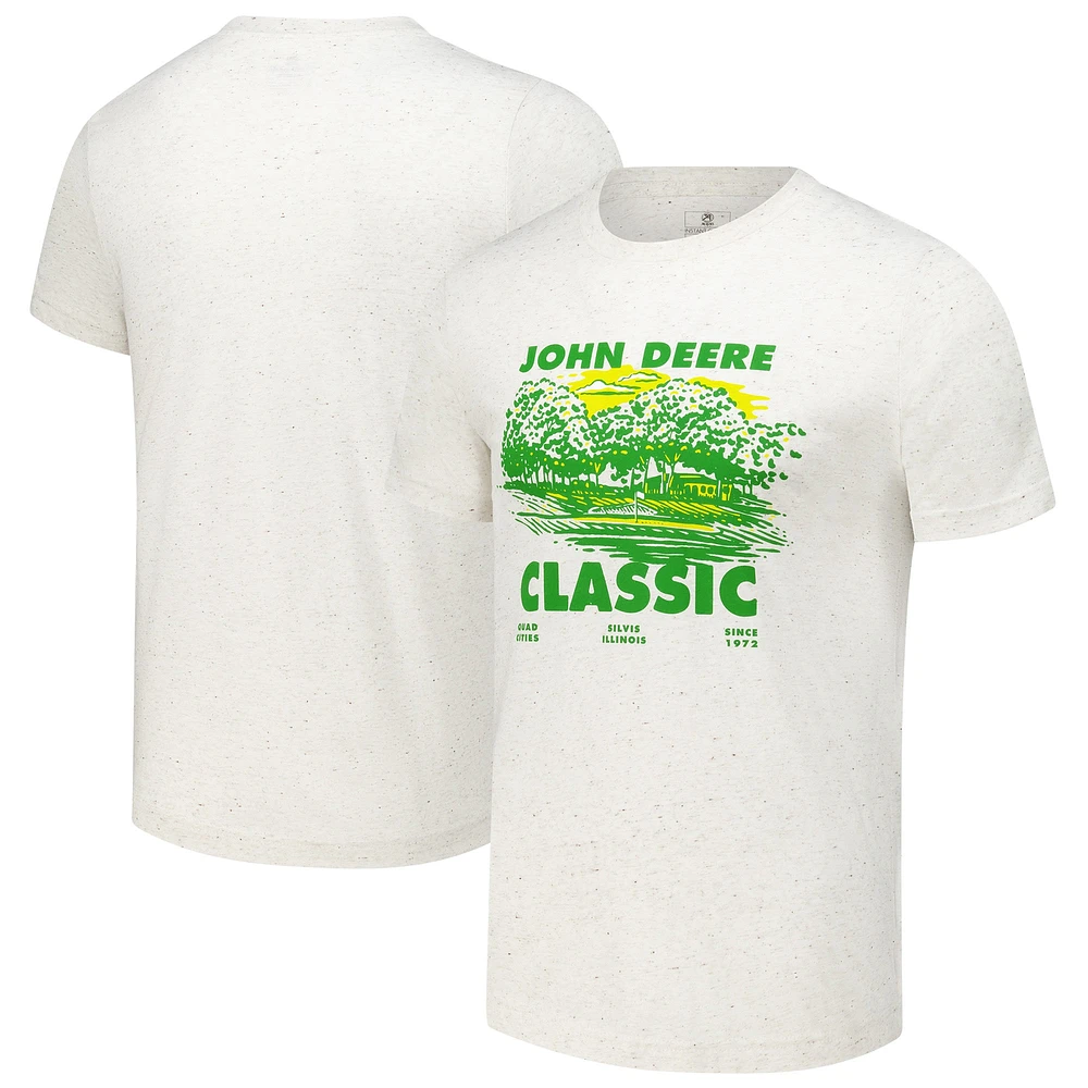 T-shirt à trois mélanges classique instantané John Deere Ahead Oatmeal pour hommes