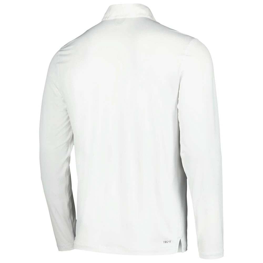 Men's Puma White John Deere Classic YouV Quarter-Zip Top