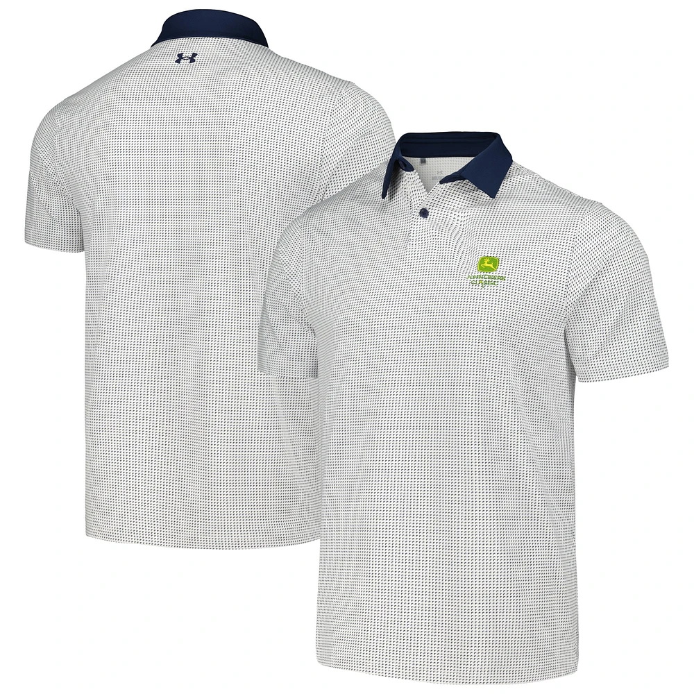 Men's Under Armour Navy John Deere Classic Tee To Green Half Moons Print Polo