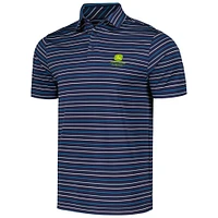 Men's Under Armour Navy John Deere Classic Tee To Green Trace Stripe Polo