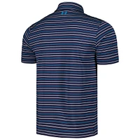 Men's Under Armour Navy John Deere Classic Tee To Green Trace Stripe Polo