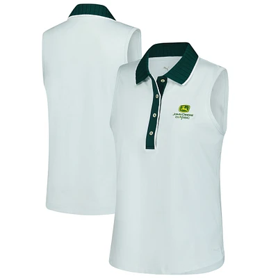 Women's Puma  Light Green John Deere Classic CLOUDSPUN Bridges Sleeveless Polo