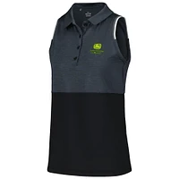 Under Armour Graphite John Deere Classic Playoff Heather Block Polo sans manches pour femme