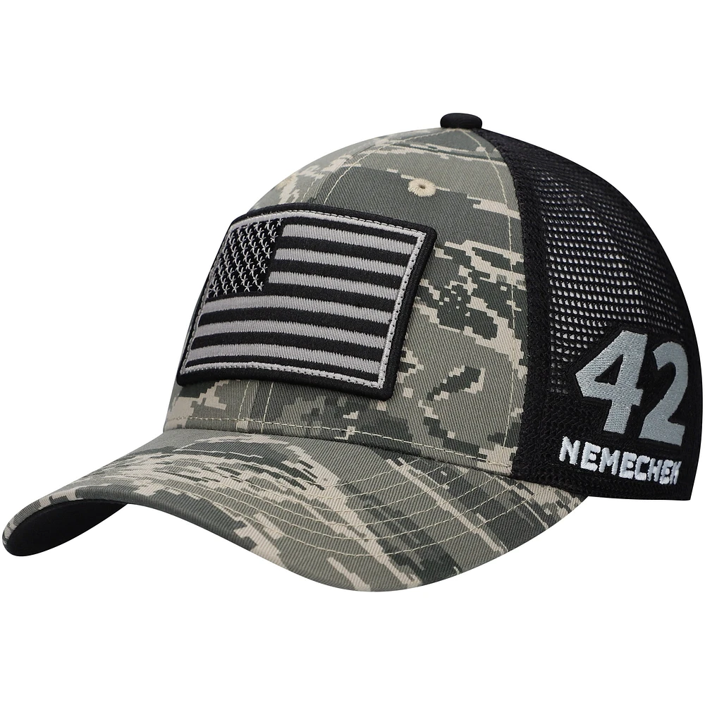 Casquette réglable camouflage John Hunter Nemechek Flag pour hommes