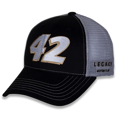 Casquette réglable noire pour sponsor de l'équipe LEGACY Motor Club Team Collection de John Hunter Nemechek pour hommes