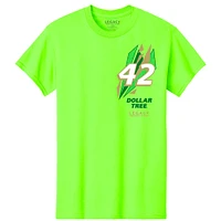 T-shirt pour homme LEGACY Motor Club Team Collection vert fluo John Hunter Nemechek Dollar Tree Car