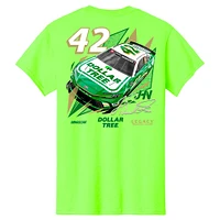 T-shirt pour homme LEGACY Motor Club Team Collection vert fluo John Hunter Nemechek Dollar Tree Car