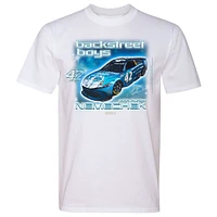 T-shirt tri-blend blanc pour homme, collection LEGACY Motor Club Team, John Hunter, Nemechek, Backstreet Boys, voiture