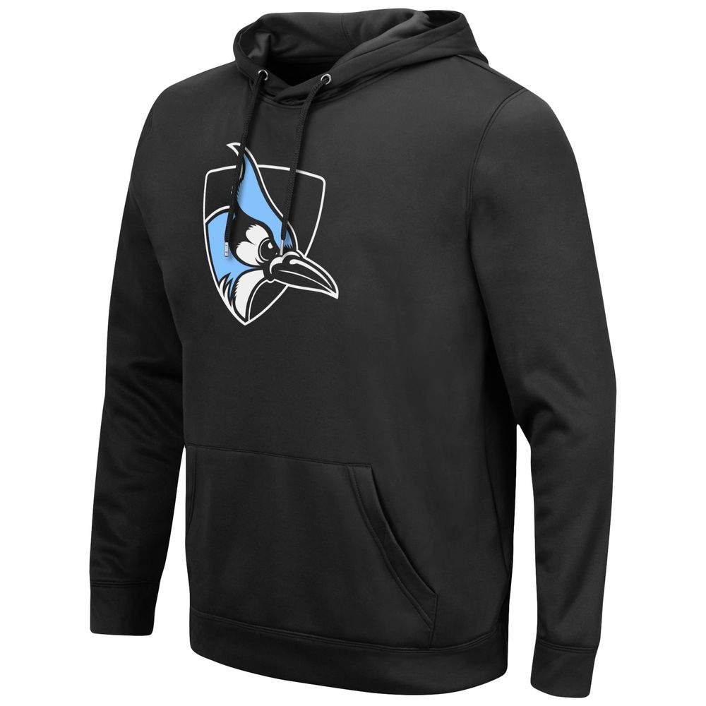 Men's Colosseum Black Johns Hopkins Blue Jays Lantern Pullover Hoodie