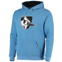 Men's Colosseum Light Blue Johns Hopkins Jays Arch and Logo Pullover Hoodie