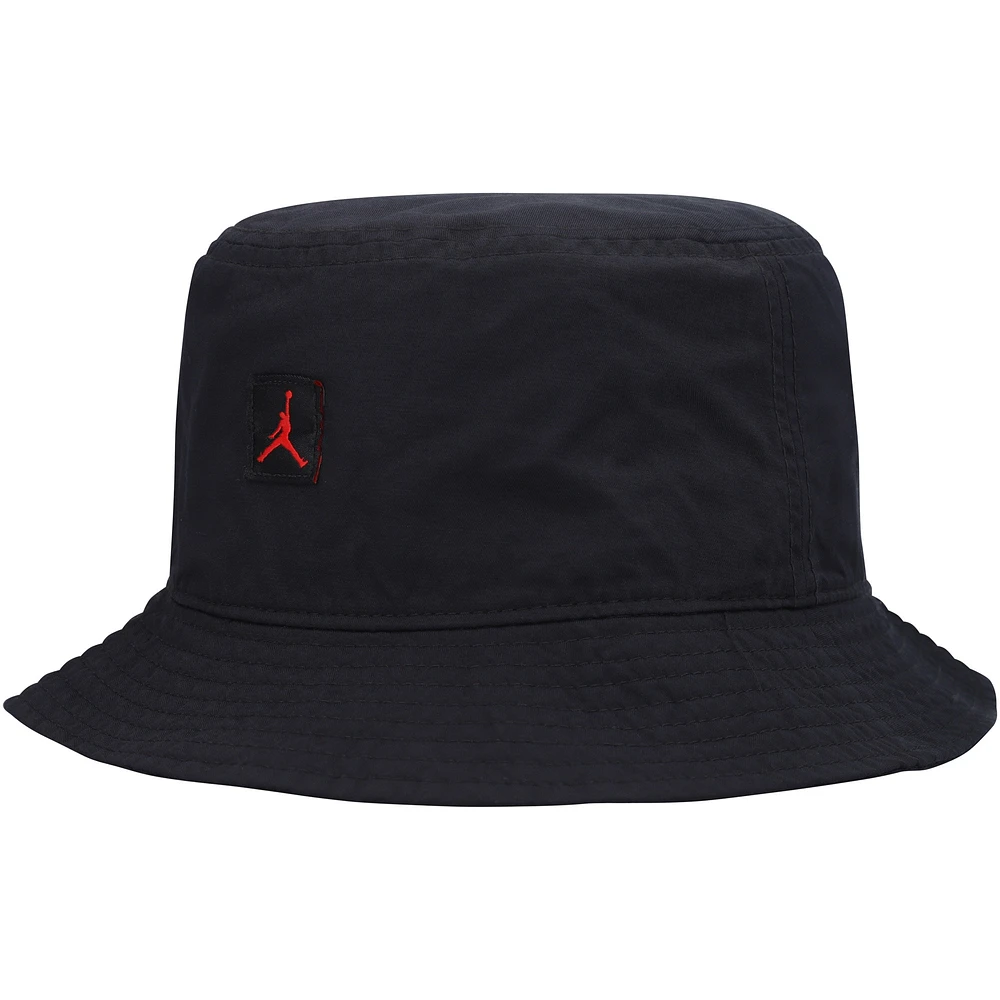 Men's Jordan Brand Black Jumpman Washed Bucket Hat