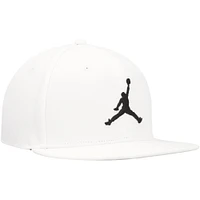 Men's Jordan Brand White Pro Jumpman Snapback Hat