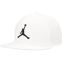 Casquette Jordan Brand Pro Jumpman Snapback blanche pour homme