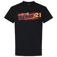 Men's Checkered Flag Sports Black Josh Berry Name & Number T-Shirt