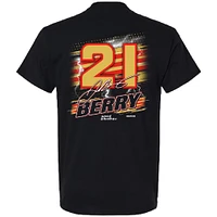 Men's Checkered Flag Sports Black Josh Berry Name & Number T-Shirt