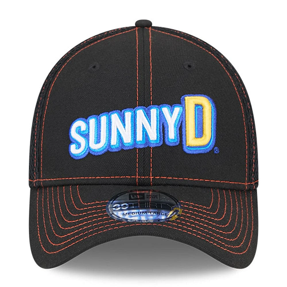 Men's Stewart-Haas Racing Team Collection  Black Josh Berry SunnyD New Era 39THIRTY Fitted Hat