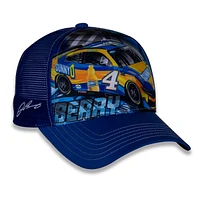 Casquette réglable bleue Josh Berry Driver Car Trucker de la collection Stewart-Haas Racing Team pour hommes