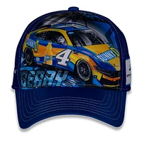 Casquette réglable bleue Josh Berry Driver Car Trucker de la collection Stewart-Haas Racing Team pour hommes