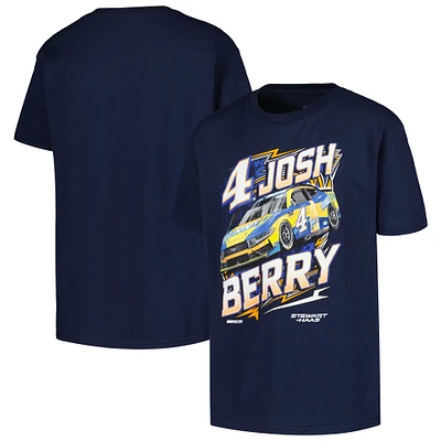 T-shirt Josh Berry Backstretch bleu marine Stewart-Haas Racing Team Collection pour jeunes