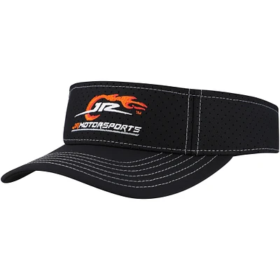 Men's  Black JR Motorsports Logo Adjustable Visor