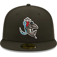 Casquette ajustée 59FIFTY Team Home Authentic Collection noire Jupiter Hammerheads pour homme New Era