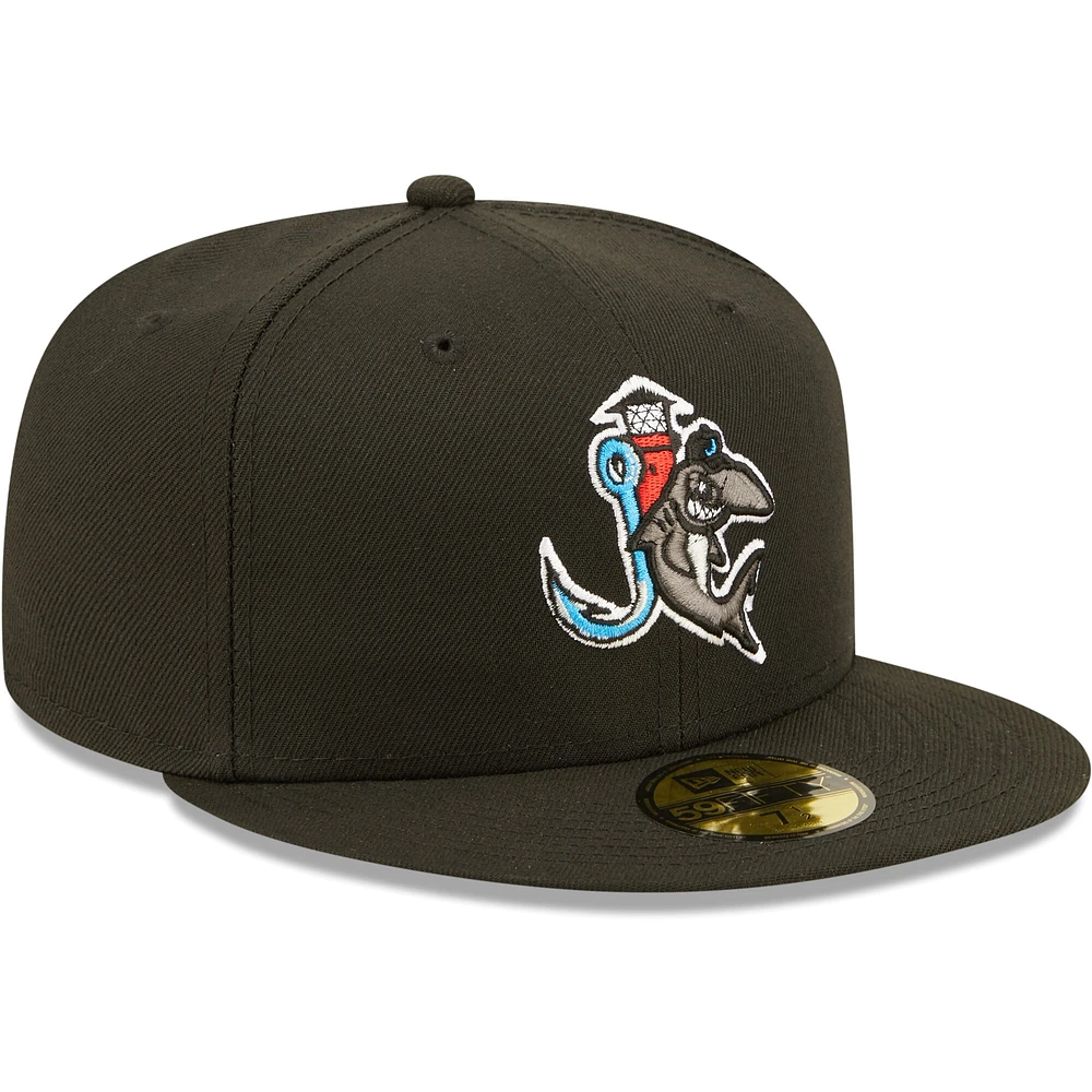 Casquette ajustée 59FIFTY Team Home Authentic Collection noire Jupiter Hammerheads pour homme New Era