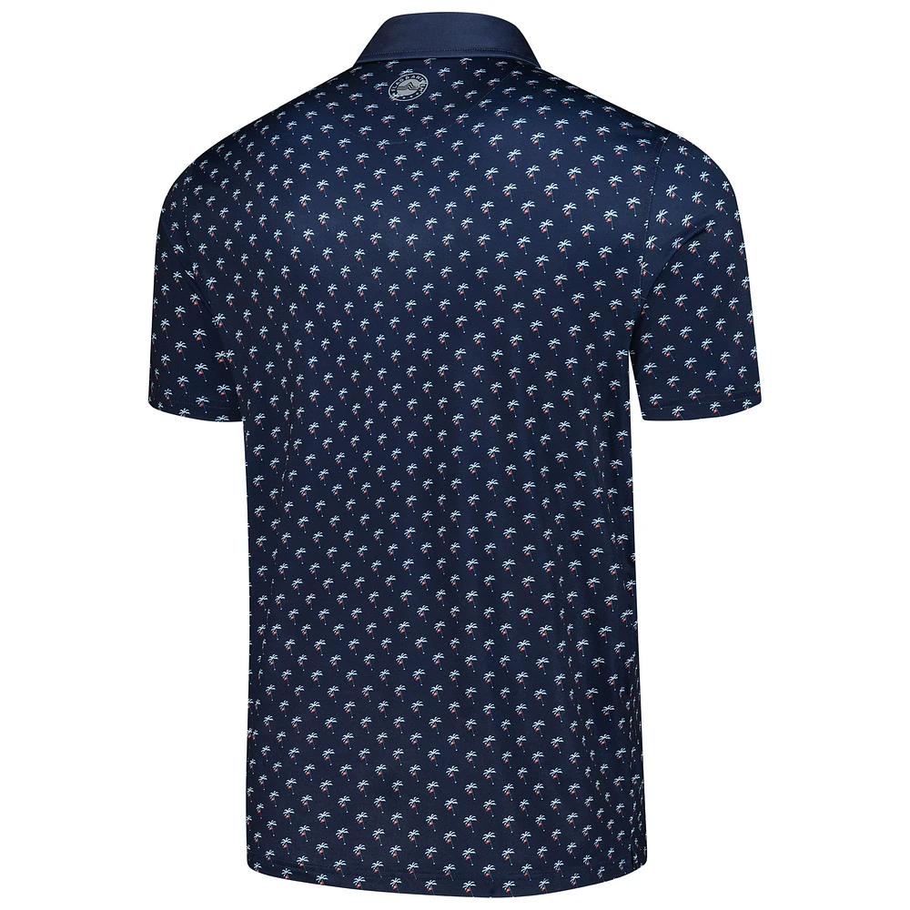 Men's Flag & Anthem  Navy Jupiter Links Golf Club All-Over Logo Polo