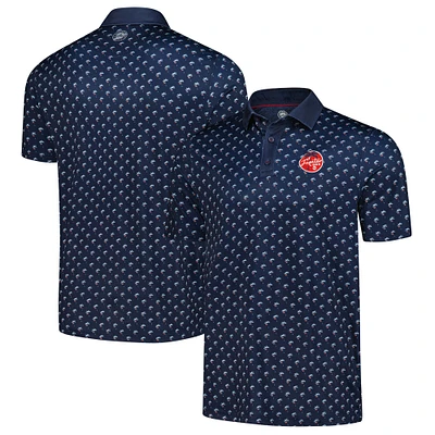 Men's Flag & Anthem  Navy Jupiter Links Golf Club All-Over Logo Polo