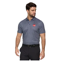 Polo Fridley MVP pour homme avec drapeau et hymne bleu marine Jupiter Links Golf Club