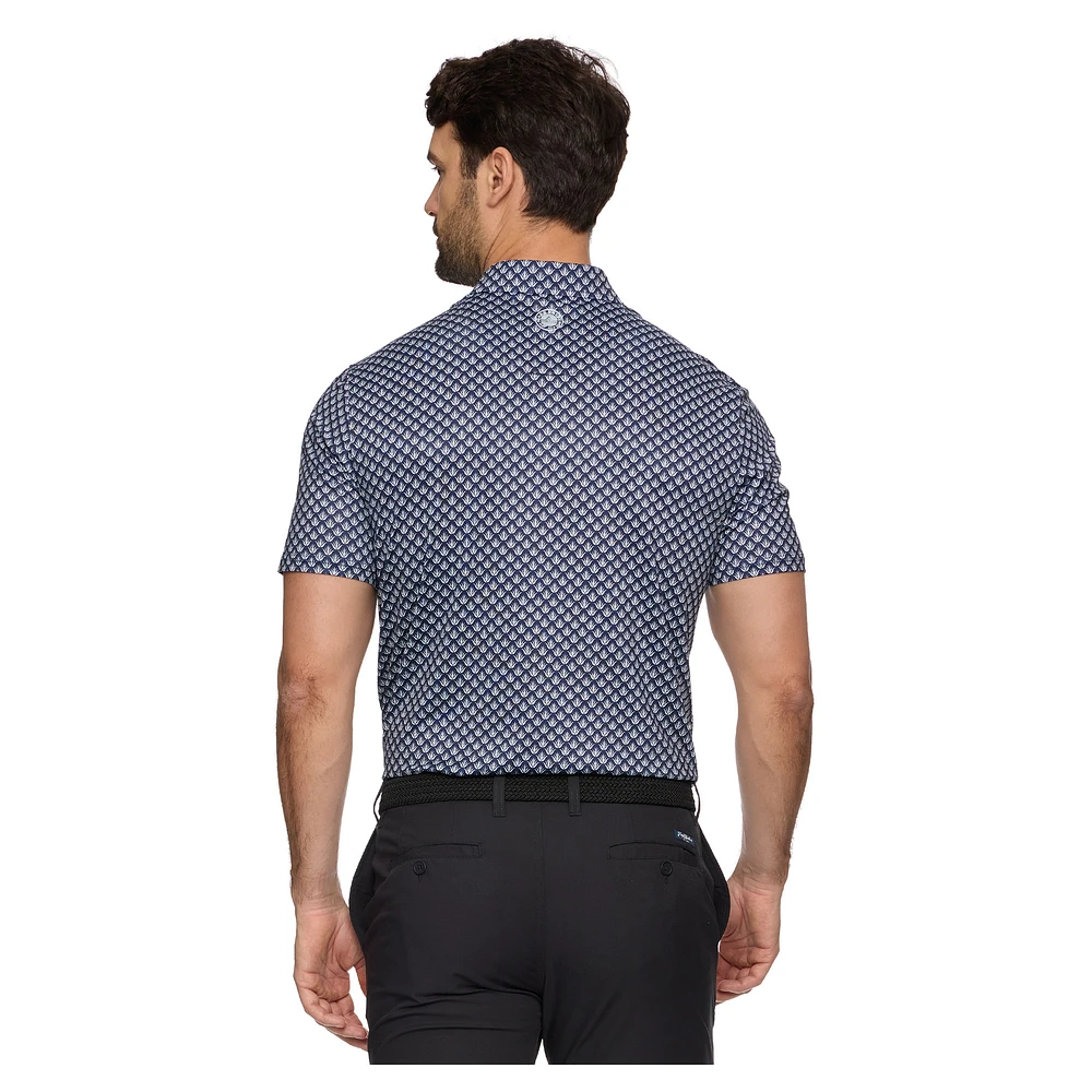 Polo Fridley MVP pour homme avec drapeau et hymne bleu marine Jupiter Links Golf Club