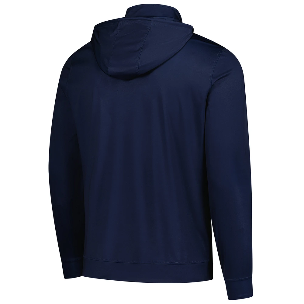 Men's Flag & Anthem  Navy Jupiter Links Golf Club Performance Quarter-Zip Hoodie