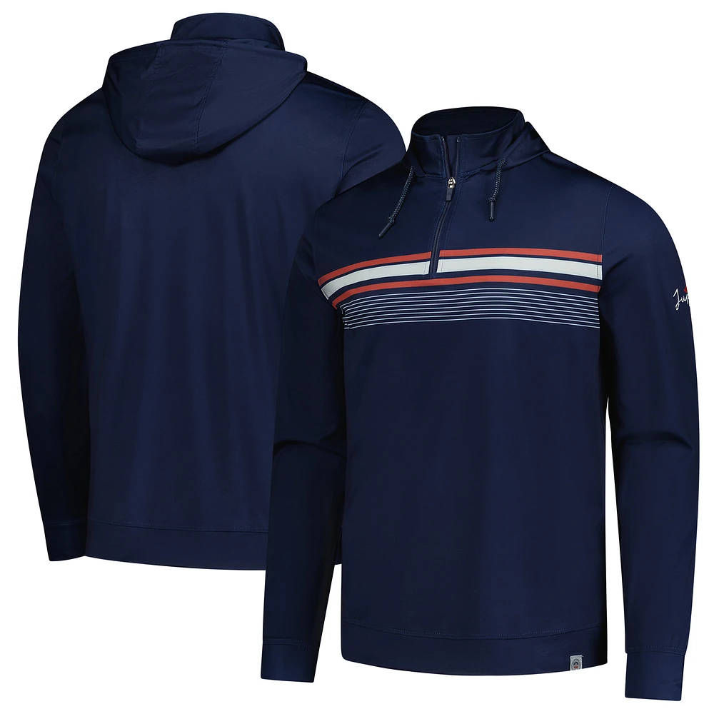 Men's Flag & Anthem Navy Jupiter Links Golf Club Performance Quarter-Zip Hoodie