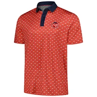 Men's Flag & Anthem  Red Jupiter Links Golf Club All-Over Logo Polo