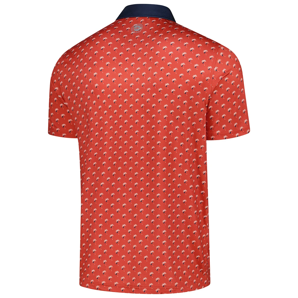 Men's Flag & Anthem  Red Jupiter Links Golf Club All-Over Logo Polo