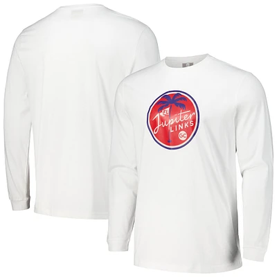 Men's Ahead White Jupiter Links Golf Club Berkley Long Sleeve T-Shirt