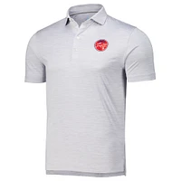 Men's johnnie-O Gray Jupiter Links Golf Club Huron Solid Featherweight Performance Polo