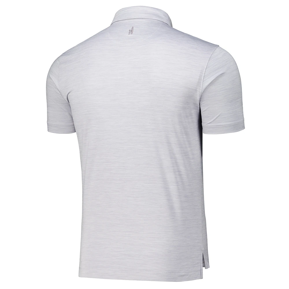 Men's johnnie-O Gray Jupiter Links Golf Club Huron Solid Featherweight Performance Polo