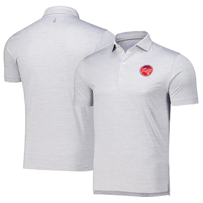 Men's johnnie-O Gray Jupiter Links Golf Club Huron Solid Featherweight Performance Polo