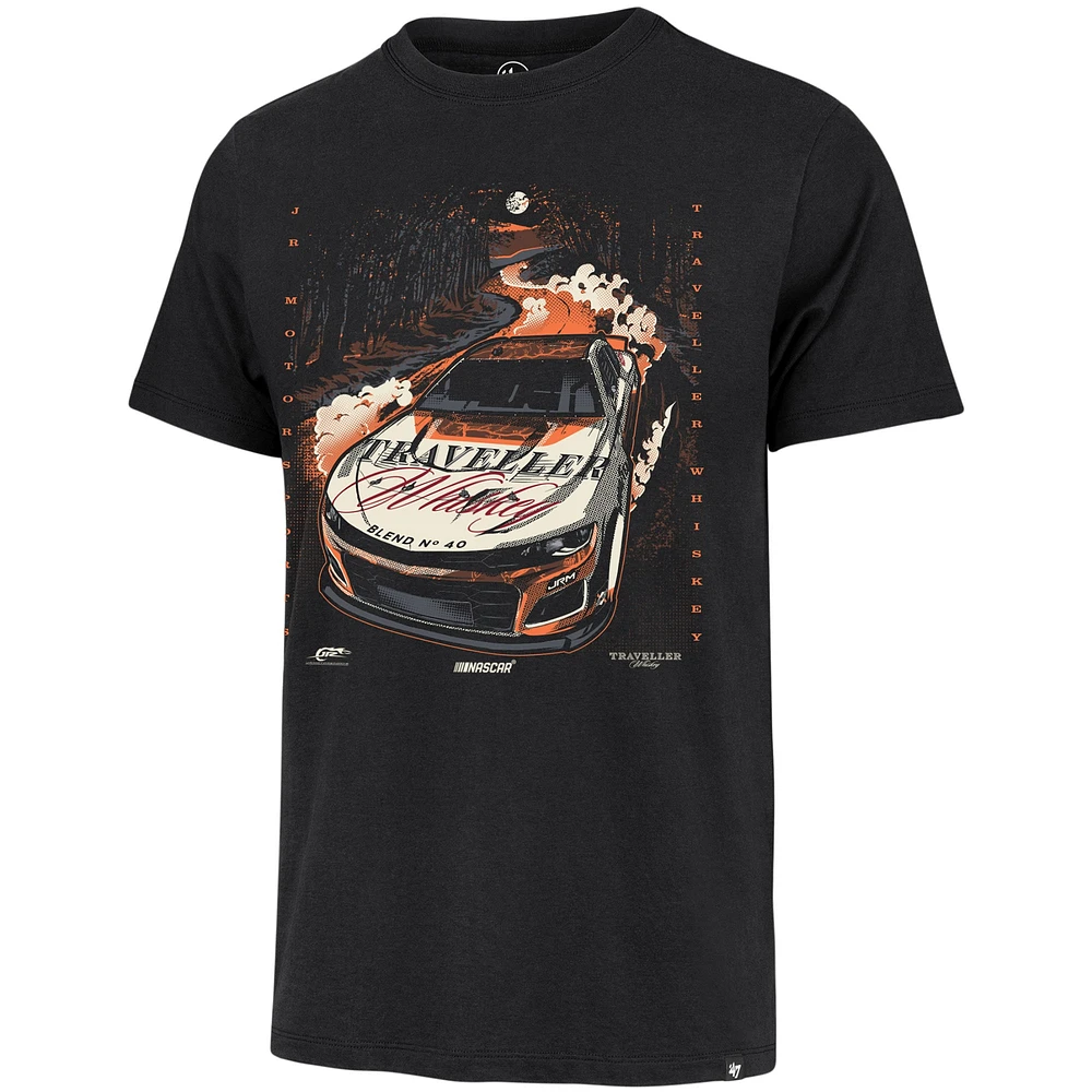 Men's '47  Black Justin Allgaier Traveller Whiskey Car T-Shirt