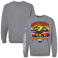 Men's Checkered Flag Sports Heather Gray Justin Allgaier 2024 NASCAR Xfinity Series Champion Fleece Pullover Sweatshirt