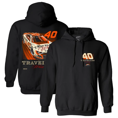 Men's JR Motorsports Official Team Apparel Black Justin Allgaier Traveller Whiskey Car Pullover Hoodie