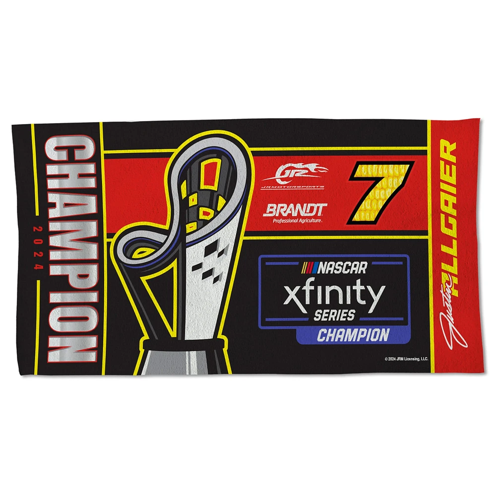 WinCraft Justin Allgaier 2024 NASCAR Xfinity Series Champion On Track Celebration 22" x 42" Single-Sided Towel