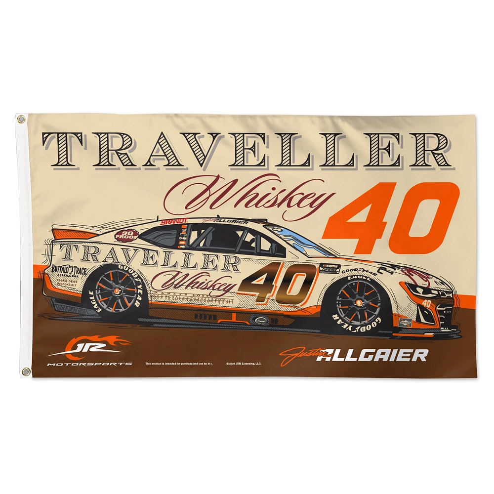 WinCraft Justin Allgaier Traveller Whiskey 3' x 5' One-Sided Deluxe Flag