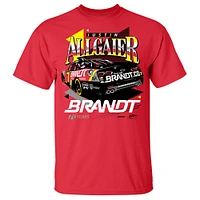 T-shirt rouge Justin Allgaier Throwback Design pour jeune de l'équipe officielle JR Motorsports