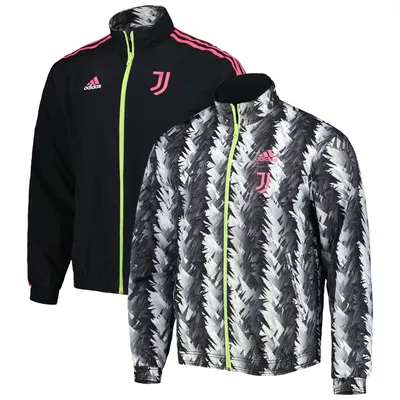Juventus adidas 2022/23 On-Field Team Logo Anthem Reversible Full-Zip Jacket - Black