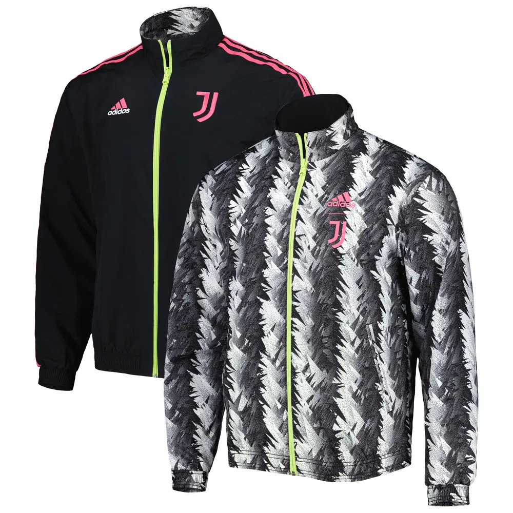 Veste adidas Juventus 2022/23 On-Field Team Logo Anthem réversible avec fermeture éclair intégrale pour homme